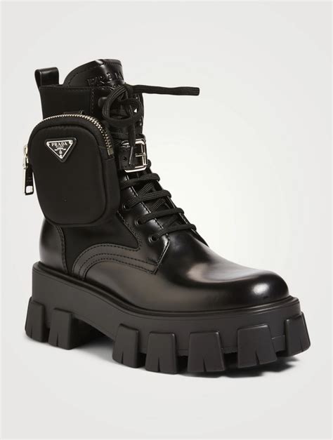 prada combat booties|Prada combat boots with pouches.